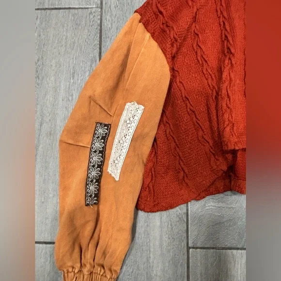 POL Fire Brick spunky sweater jacket Size Large - Picture 4 of 9